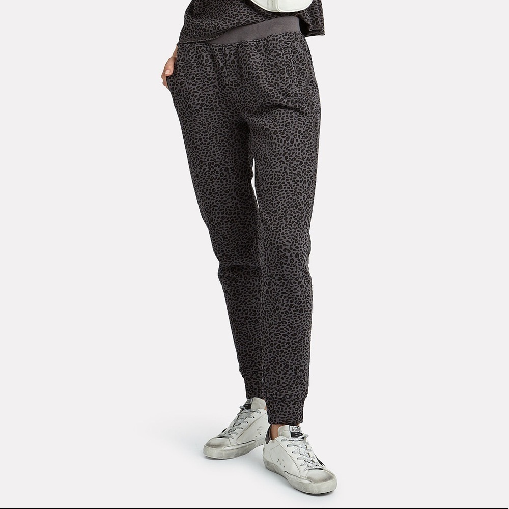 ATM Gray Leopard Print Sweatpants Size Large